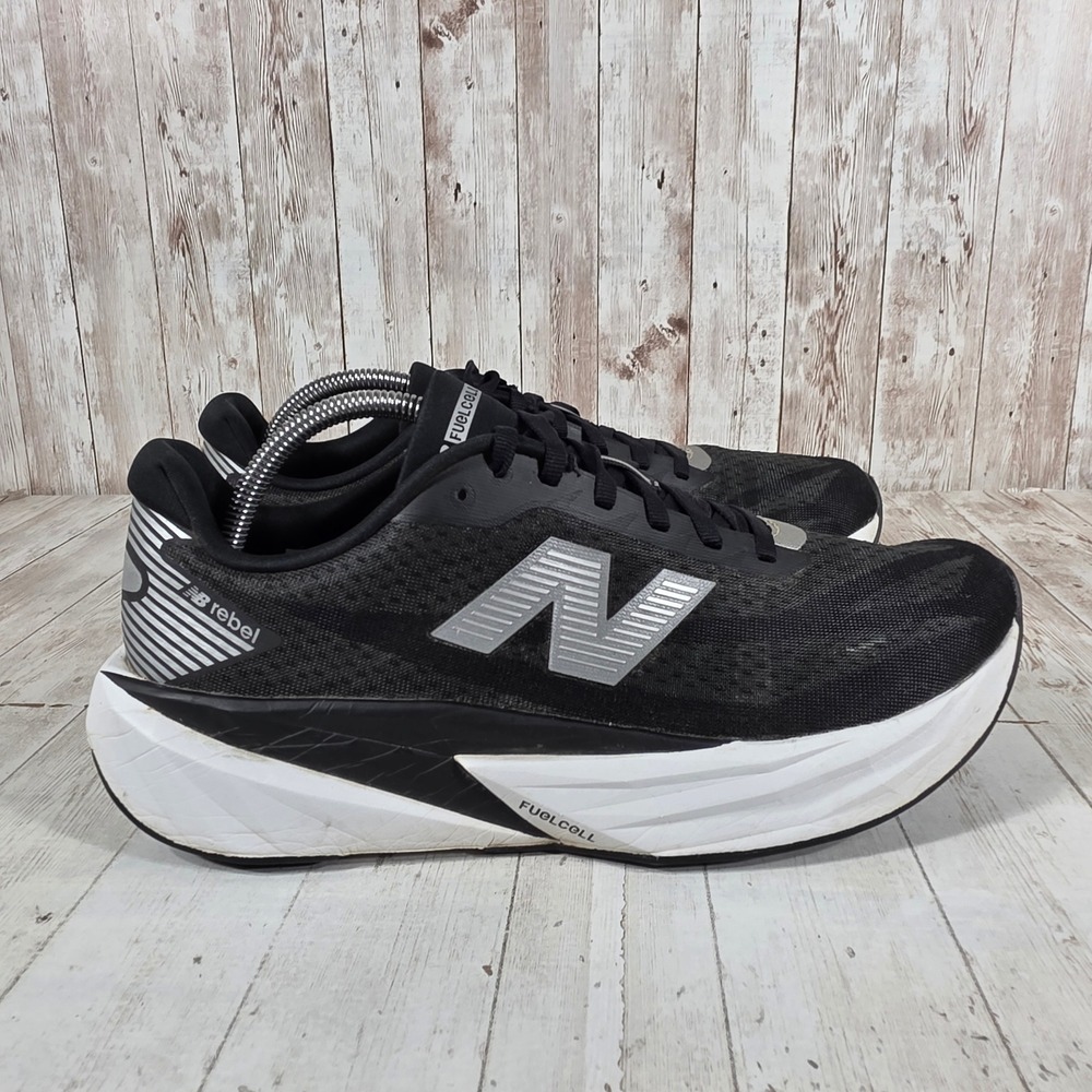 New Balance FuelCell Rebel v4 Mens Running Shoes Black White MFCXLK4 Size 10